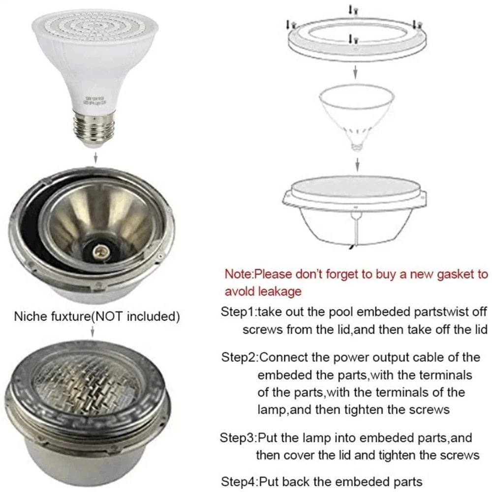 LED Swimming Pool Light E27 E2 - đánh giá và giá Xy Spa & Wellness George Town